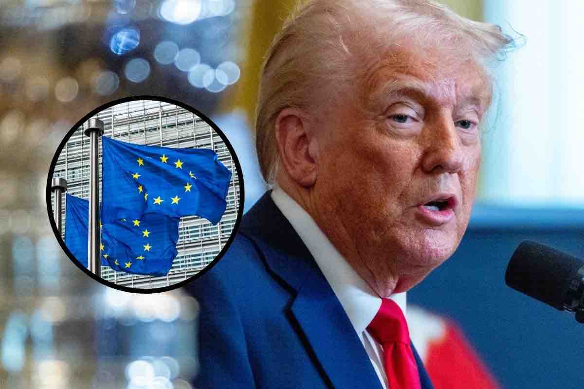 Donald Trump bandiera Unione Europea